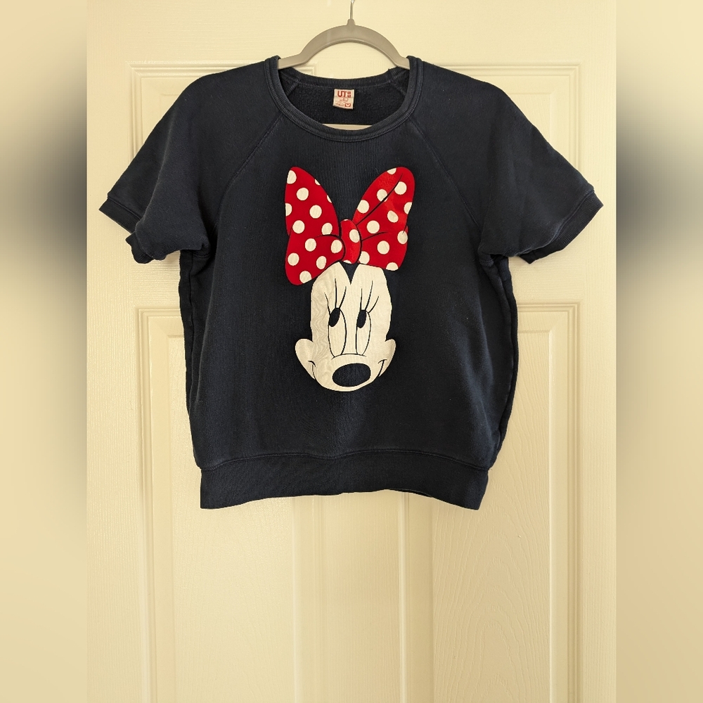 Disney x Uniqlo | Minnie Mouse Short Sleeve Sweatshirt Tee | Size S